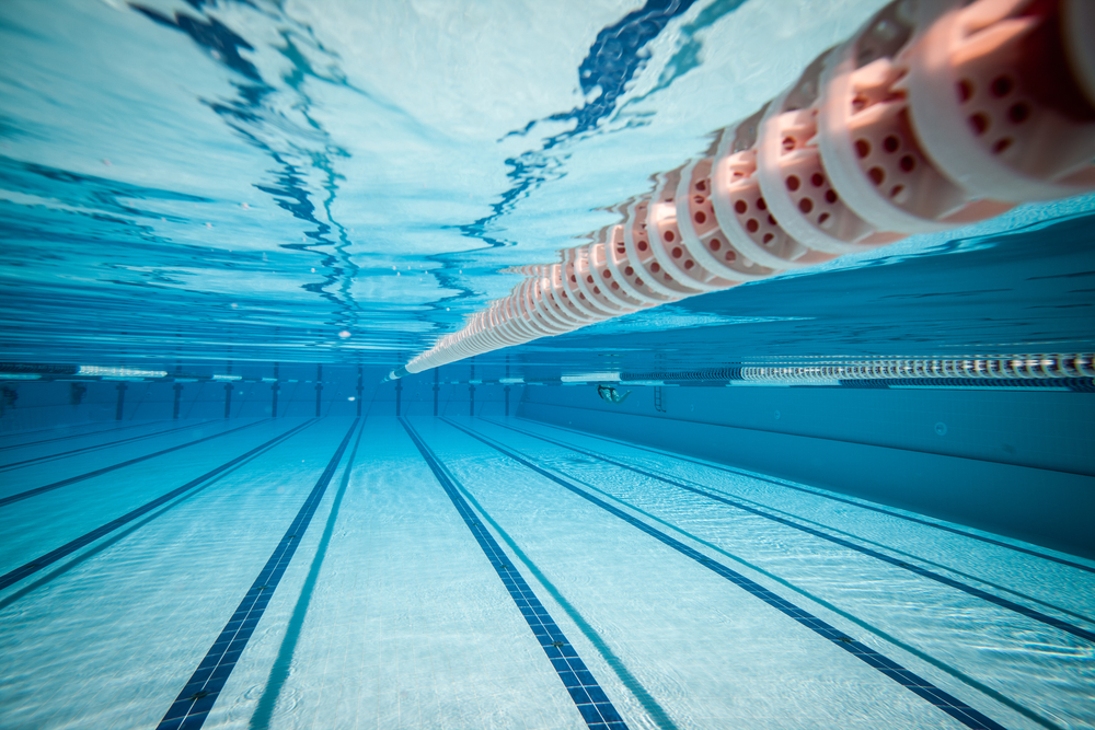 Swimming pool during the summer